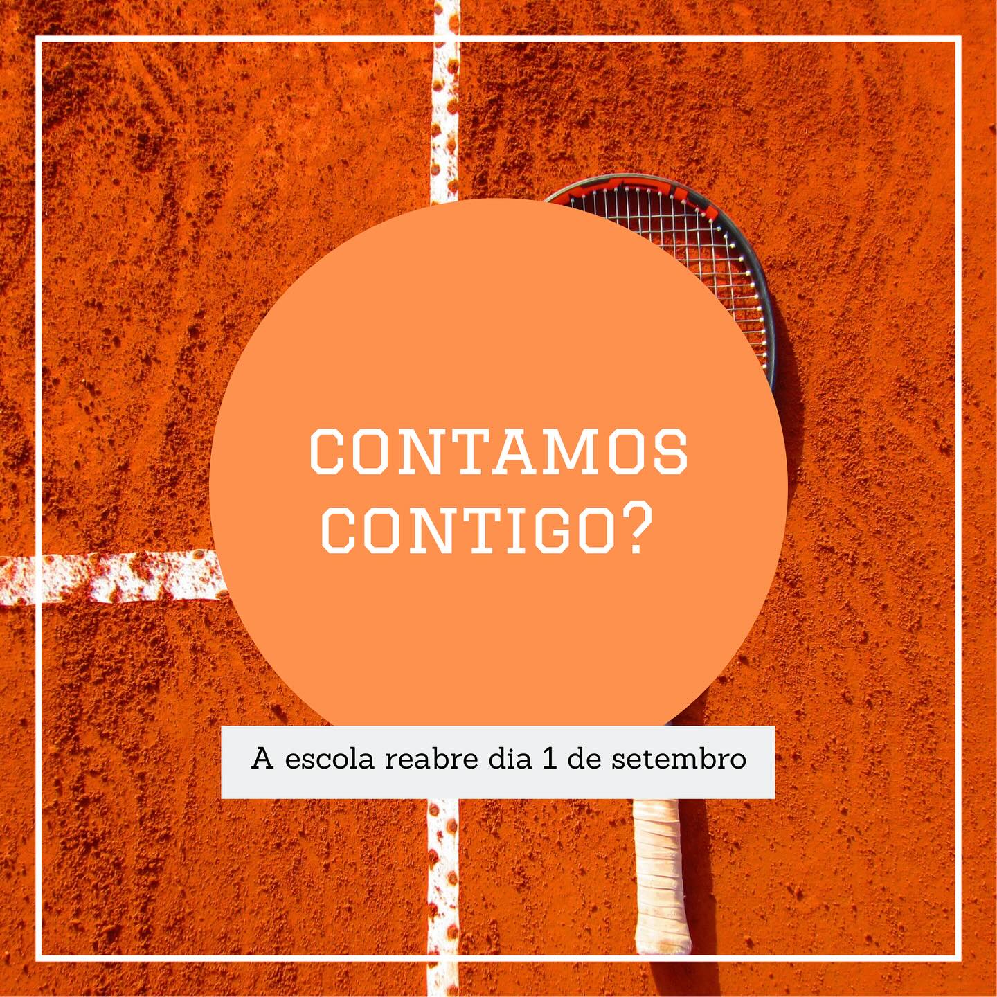 A MPTENIS/CIF reabre no dia 1 de setembro, segunda-feira 🧡
Horário da secretaria: 
Segunda a sexta-feira 🎾 10h00-12h30 e 15h00-19h00 
As aulas recomeçam também na segunda-feira, a partir das 07h00 (para quem fez a renovação da inscrição)
Vemo-nos em setembro, continuação de boas ferias! ☀️
#escolamptenis