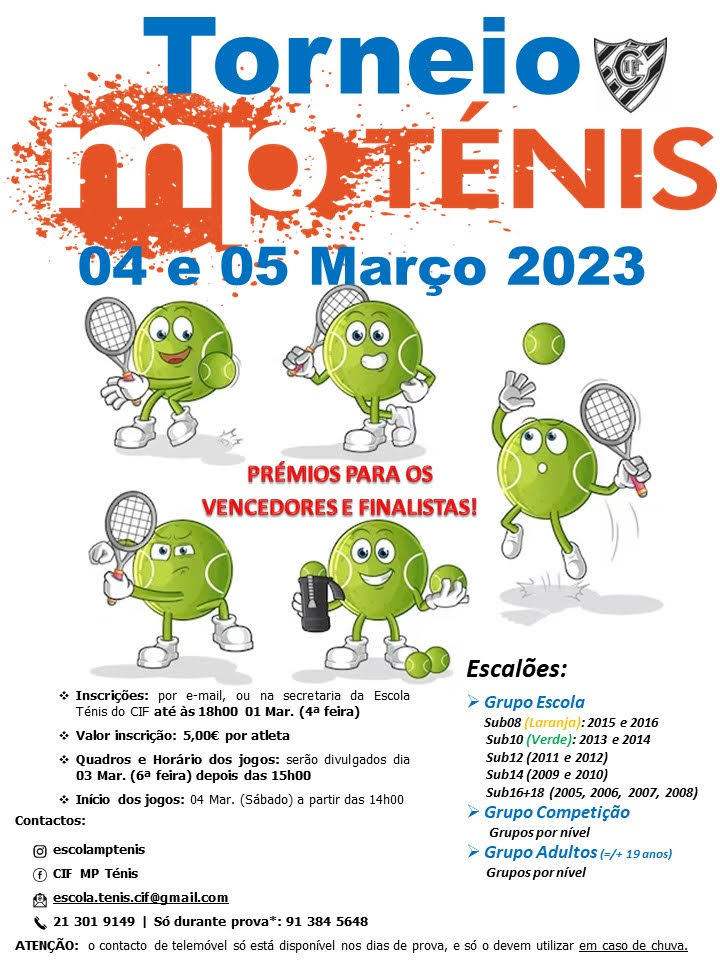 Torneio de Ténis Primavera Sub-14